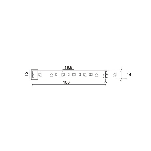 Tira conduzida NILO IP67 LED SMD RGBW 18.20Wm,LED SMD 5.50Wm 440lmm 3000K 120º