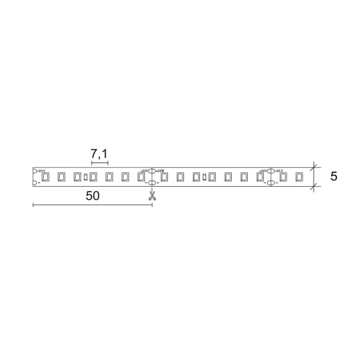Tira conduzida NILO LED SMD 2835 8.50Wm 1000lmm CRI90 3000K 120º