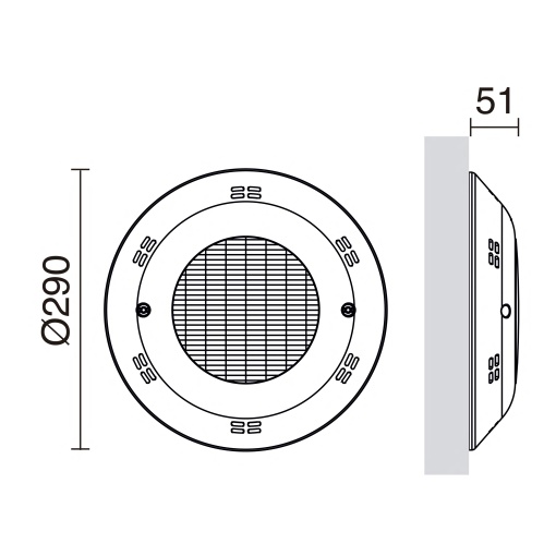Superfície submersível Mounted PRAGA IP68 LED SMD 18W 2500lm CRI80 6500K 120º