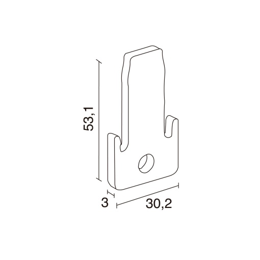 Accesorio TRACK 48V Aço galvanizado