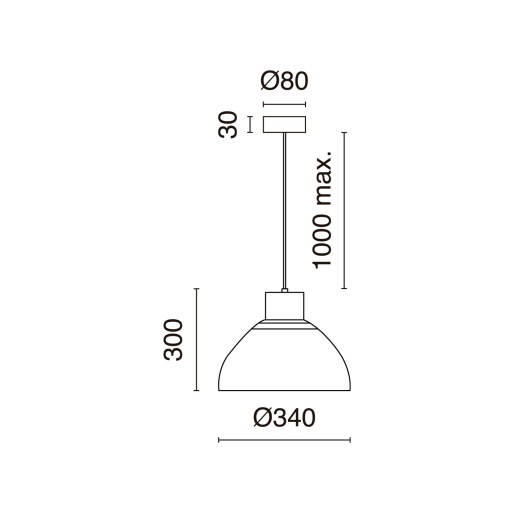 Suspensão VALAN E27 60W Azul claro