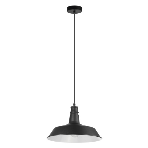 Suspensão VINTAGE E27 60W Preto Branco