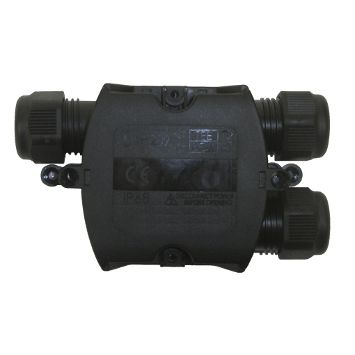 Accesorios  Triple conector T desde Ø13,5mm CONECTORES Preto