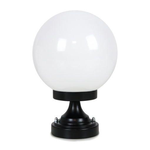 Bollard clássico GLOBI IP43 E27 42W 310mm Negro texturado