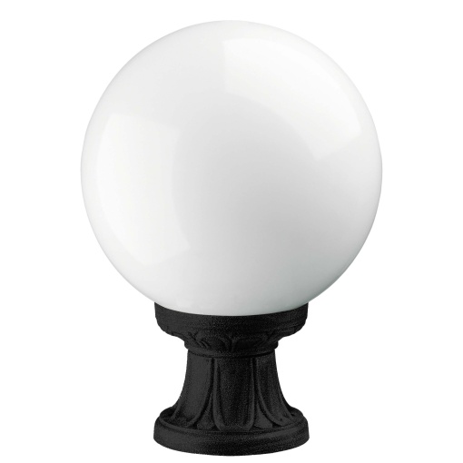 Bollard clássico INDURA GLOBO IP55 E27 70W 350mm Preto