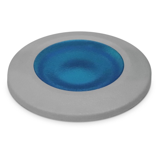 Um recesso parede  chão RAIN Round Blue IP67 G9 LED Bulb 1.70W 170lm Cinzento