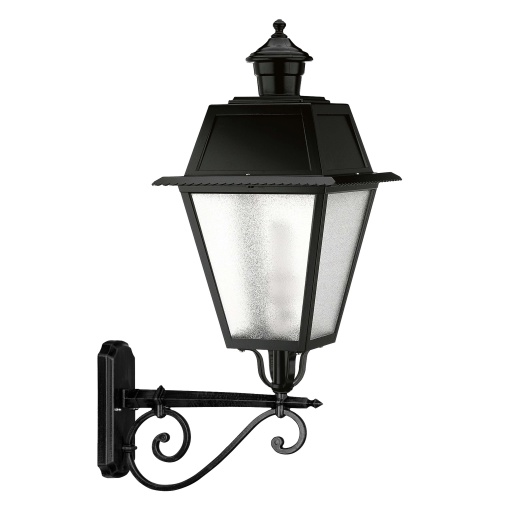 Aplicar clássico VILLA CHAP IP44 E27 70W Negro texturado