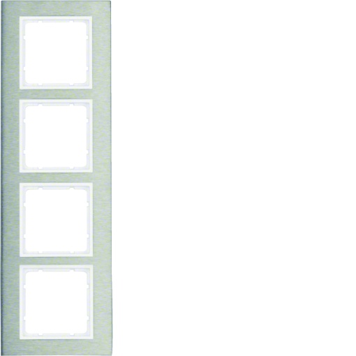 B.7 - quadro x4 vert, Inoxbranco mate