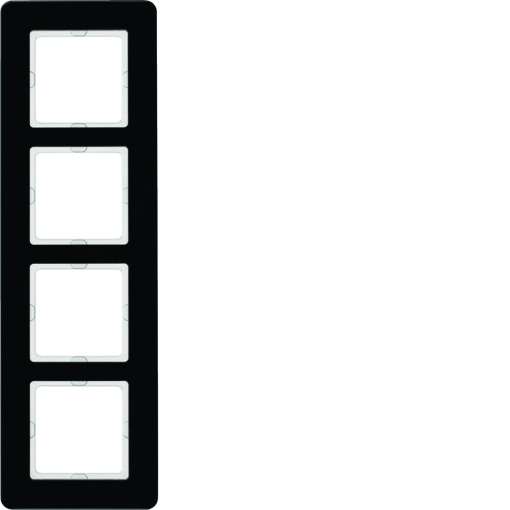 Q.7 - quadro x4, Vidro preto