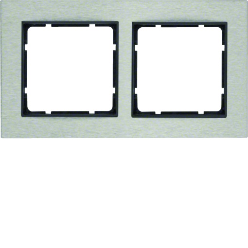 B.7 - quadro x2 horiz, Inoxantrac mate