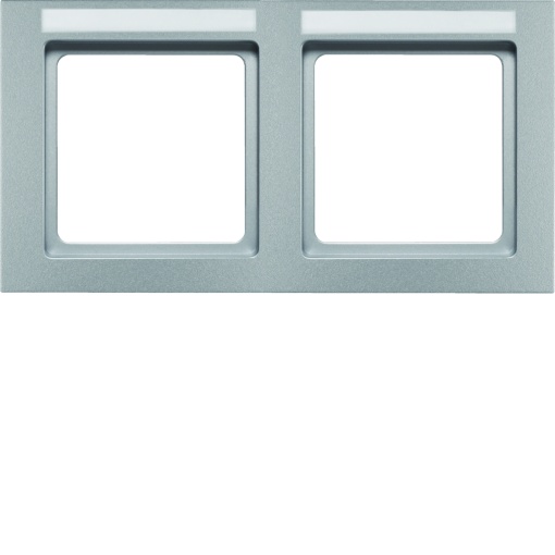 Q.3 - quadro x2 p.-etiq. horiz., alumin