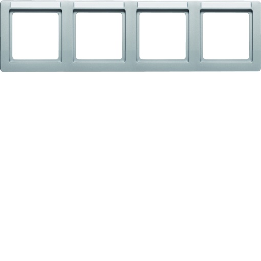 Q.1 - quadro x4 p.-etiq. horiz., alumin