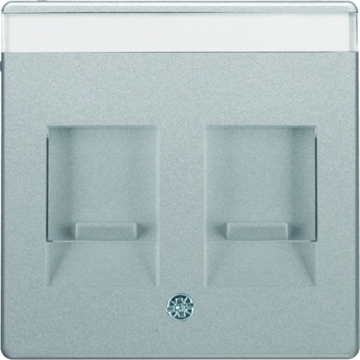 Q.x - esp. duplo RJ p.-etiq., alumínio