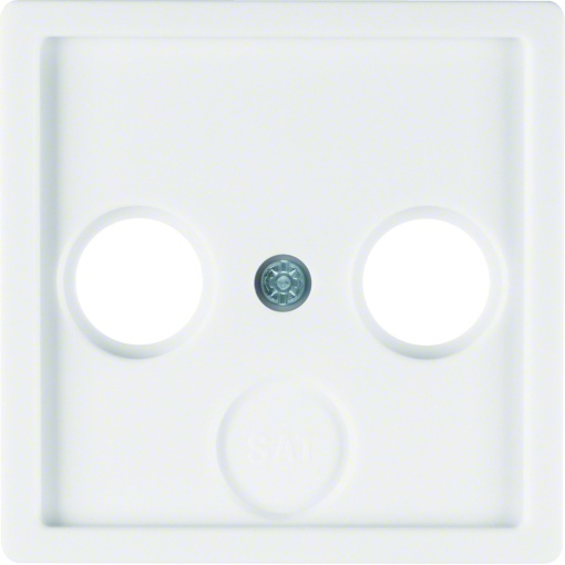 Berker espelho central para tomada de antena  Q.x branco polar