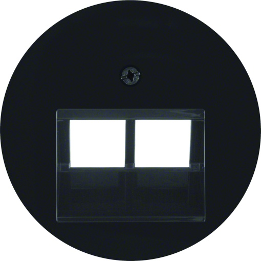 R.x - espelho RJ45 duplo, preto