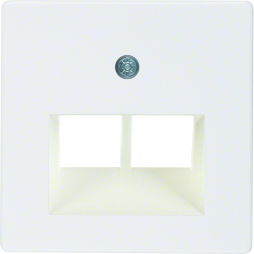 Centro tom. RJ11RJ45 duplo, branco