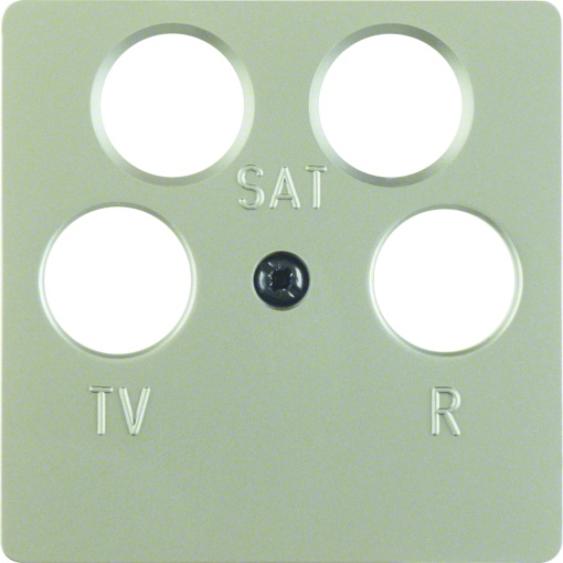 Centro tomada TV, 4 saídas, inox lac