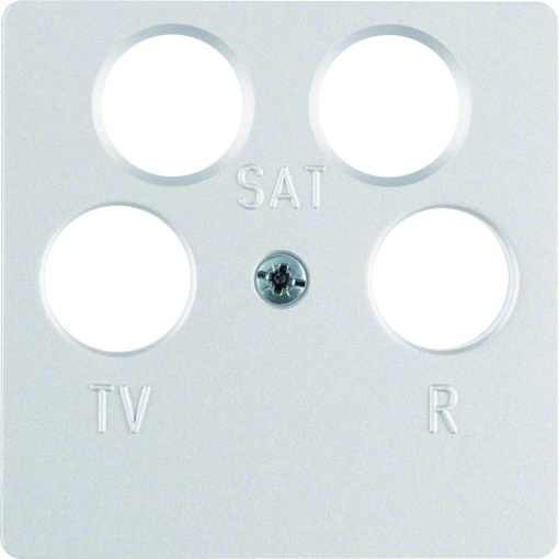 Centro tomada TV, 4 saídas, alum mate