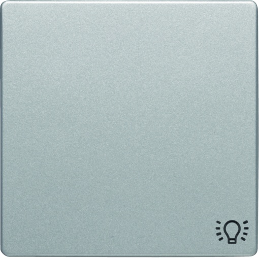 Q.x - tecla simples simb.lâmp, alumínio