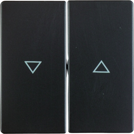 Tecla Berker dupla com impressão do símbolo de seta Série Q.x antracite