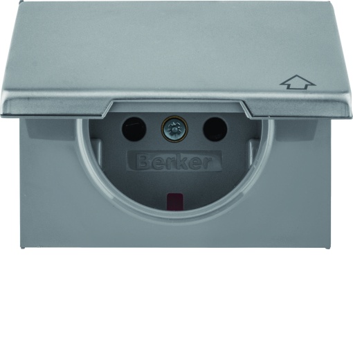 K.1K.5 - esplh. Schuko c tampa, inox