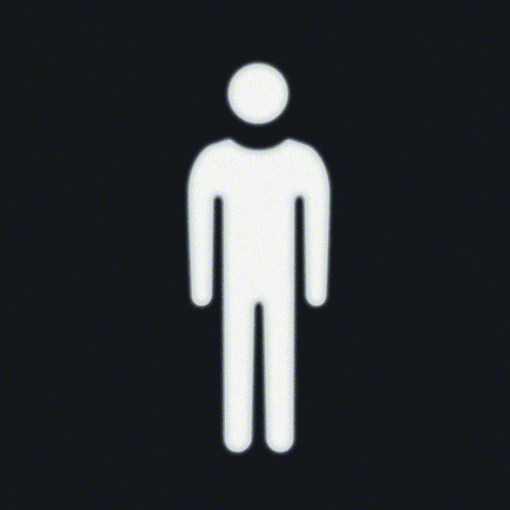 Etiq. sinaliz. LED quadrado homem