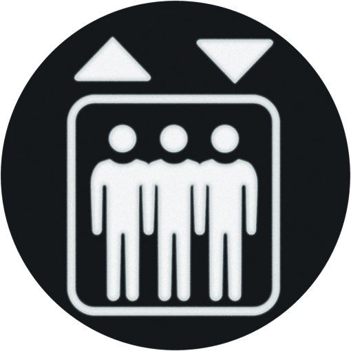 Etiq. sinaliz. LED redondo elevador