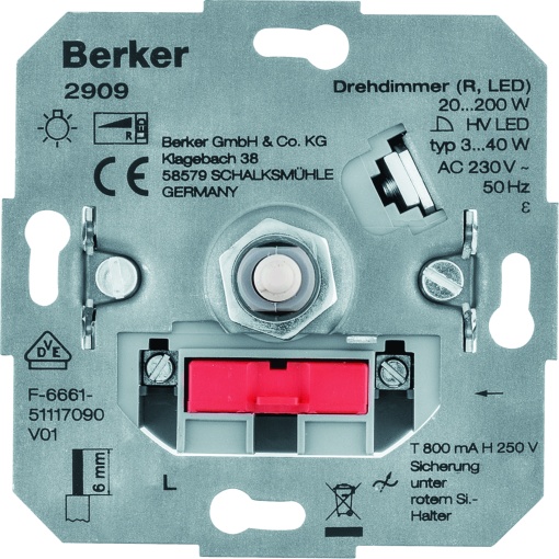 Variador rotativo R, LED