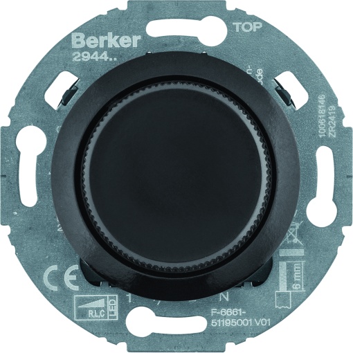 Variador rotativo universal1930 Universal. LED 3-100W, Preto, mecanismo