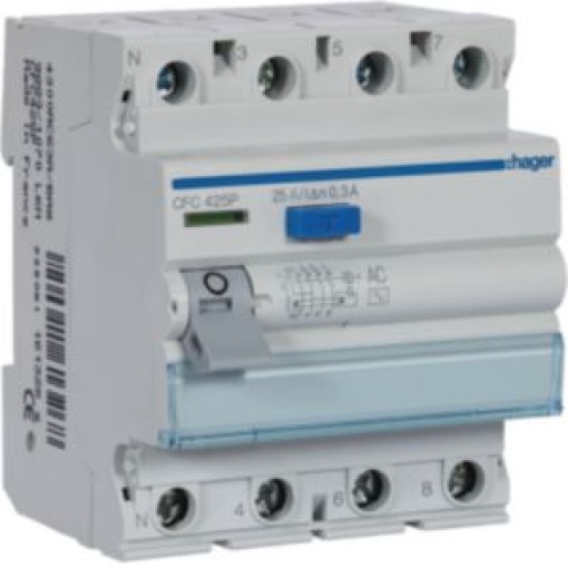 Inter dif 4P 25A 300mA tipo AC 4M