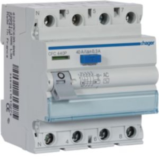 Inter dif 4P 40A 300mA tipo AC 4M