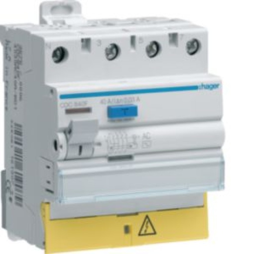 Int dif 3PN 40A 30mA AC cbornes des