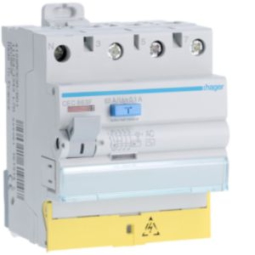 Int dif 3PN 63A 100mA AC cbornes des