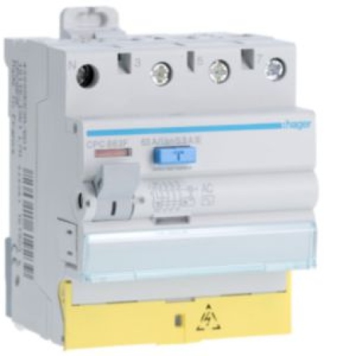 Intdif 3PN 63A 300mA S AC cbornes des