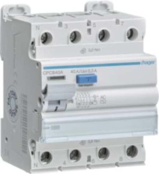 Inter dif 3PN 40A sel 300 mA tipo AC