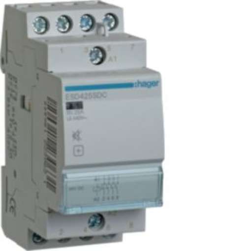 Contactor silencioso 25A 4NA 24V DC 2M
