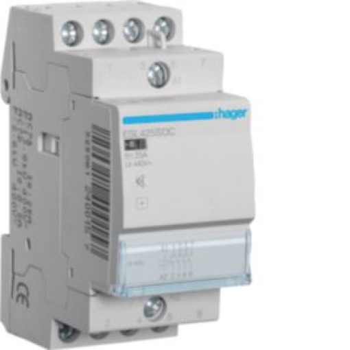 Contactor silencioso 25A 4NA 12V DC 2M