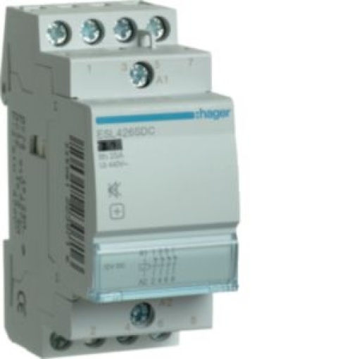 Contactor silencioso 25A 4NF 12V DC 2M