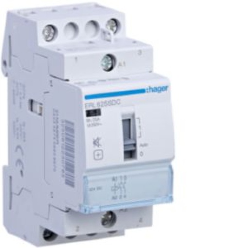 Contactor silencio manu 25A 2NA 12V DC
