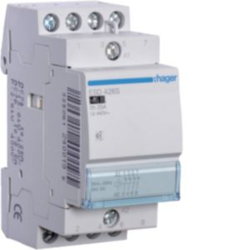 Contactor silencioso 25A 4NF 24V 2M