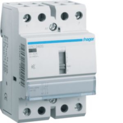 Contactor silencioso manu 40A 2NA 24V