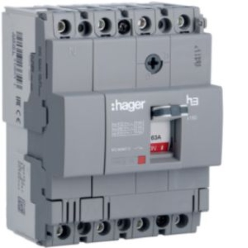 Disjuntor x160 TM 4P4D 63A 18kA