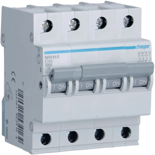 Disjuntor 4P 10A C 3kA 4M