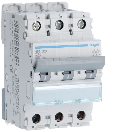 Disjuntor 3P 20A C 610kA 3M