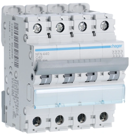 Disjuntor 4P 40A C 610kA 4M