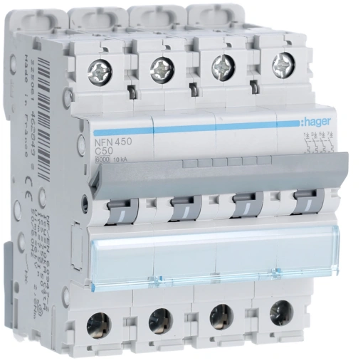Disjuntor 4P 50A C 610kA 4M