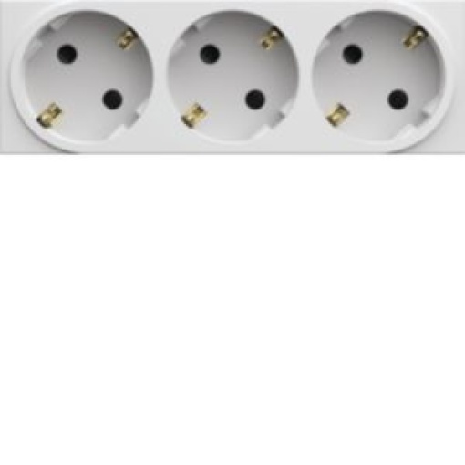 gallery Tom múltip Schuko x3 branco