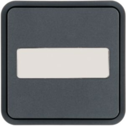 Tecla 1x cubyko KNX c porta-etiq, cinza