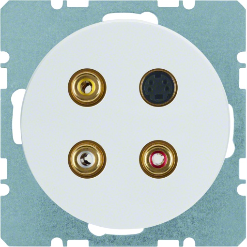 R.1R.3 - tomada 3xRCAS-video, branco
