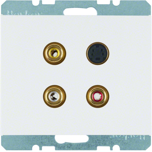 K.1K.5 - tomada 3xRCAS-video, branco